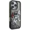 KARL LAGERFELD Liquid Glitter Choupette Logo puzdro pre iPhone 16 Pro, čierna