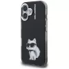 Karl Lagerfeld IML Aquarelle Choupette & Logo puzdro pre iPhone 16, čierna
