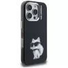 Karl Lagerfeld IML Aquarelle Choupette & Logo zadný kryt pre Apple iPhone 16 Pro, čierna