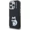 Karl Lagerfeld IML Aquarelle Choupette & Logo puzdro pre iPhone 16 Pro Max čierna