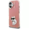 Karl Lagerfeld IML Aquarelle Choupette & Logo puzdro na telefón pre iPhone 16, ružová
