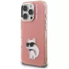 Karl Lagerfeld IML Aquarelle Choupette & Logo puzdro pre Apple iPhone 16 Pro, ružová
