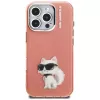 Karl Lagerfeld IML Aquarelle Choupette & Logo puzdro pre Apple iPhone 16 Pro, ružová