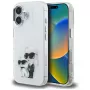 Karl Lagerfeld IML Aquarelle Karl & Choupette & Logo puzdro pre Apple iPhone 16, biela