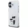 Karl Lagerfeld IML Aquarelle Karl & Choupette & Logo puzdro pre Apple iPhone 16, biela