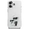 Karl Lagerfeld IML Aquarelle Karl & Choupette & Logo puzdro pre Apple iPhone 16, biela