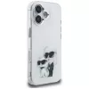 Karl Lagerfeld IML Aquarelle Karl & Choupette & Logo puzdro pre Apple iPhone 16, biela