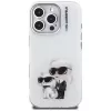 Karl Lagerfeld IML Aquarelle Karl & Choupette & Logo zadný kryt pre Apple iPhone 16 Pro, biela