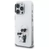 Karl Lagerfeld IML Aquarelle Karl & Choupette & Logo puzdro pre iPhone 16 Pro Max biela