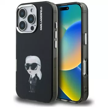 Karl Lagerfeld IML Aquarelle Karl & Logo puzdro pre iPhone 16 Pro Max čierna