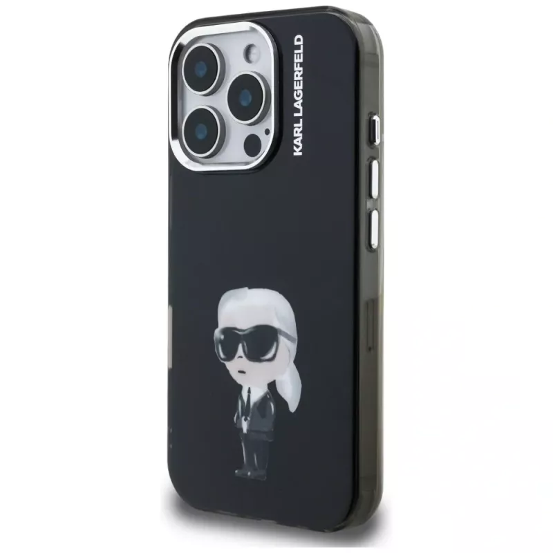 Karl Lagerfeld IML Aquarelle Karl & Logo puzdro pre iPhone 16 Pro Max čierna