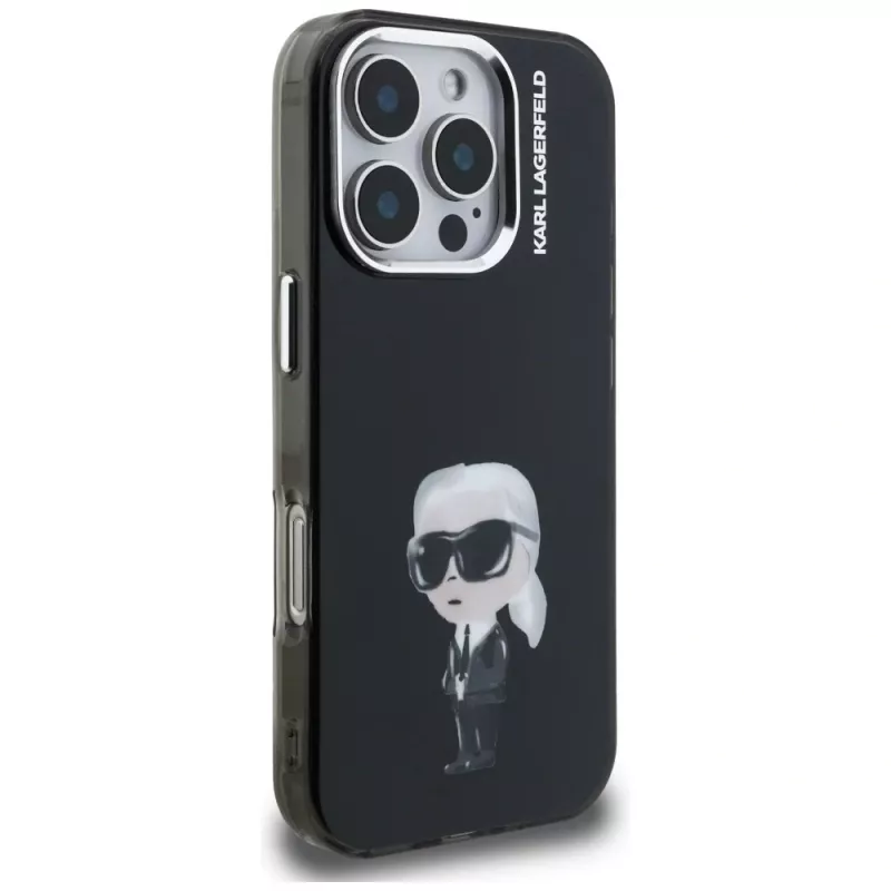Karl Lagerfeld IML Aquarelle Karl & Logo puzdro pre iPhone 16 Pro Max čierna