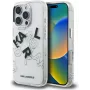Karl Lagerfeld IML Sketched Graphic puzdro pre iPhone 16 Pro transparentná