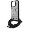 Karl Lagerfeld Crossbody GrainedPattern & Logo puzdro pre iPhone 16 Pro, sivá