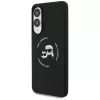 KARL LAGERFELD Silicone Double Heads and Circle MagSafe puzdro pre Samsung Galaxy S25 Edge, čierna
