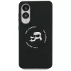KARL LAGERFELD Silicone Double Heads and Circle MagSafe puzdro pre Samsung Galaxy S25 Edge, čierna
