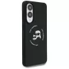 KARL LAGERFELD Silicone Double Heads and Circle MagSafe puzdro pre Samsung Galaxy S25 Edge, čierna
