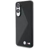 BMW Leder Oversized Stripes MagSafe puzdro pre Samsung Galaxy S25 Edge čierna