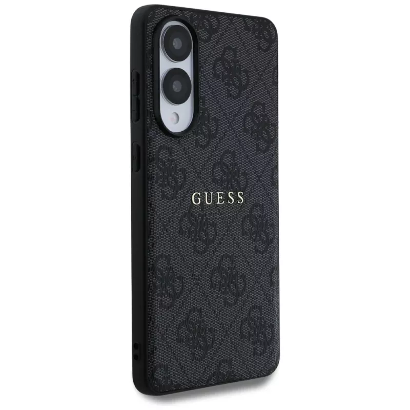 Guess 4G Ring Classic Logo MagSafe puzdro pre Samsung Galaxy S25 Edge (čierna)