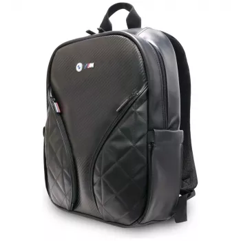BMW Carbon Pockets & Metal Logo 16 batoh na notebook čierny