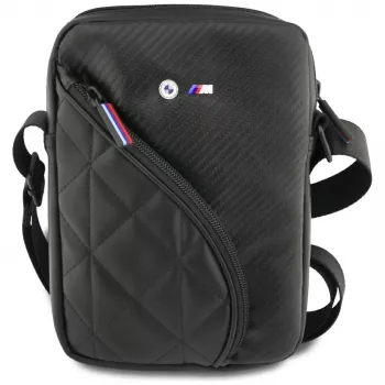 BMW Carbon Pockets & Metal Logo 8 čierne puzdro na smartfón