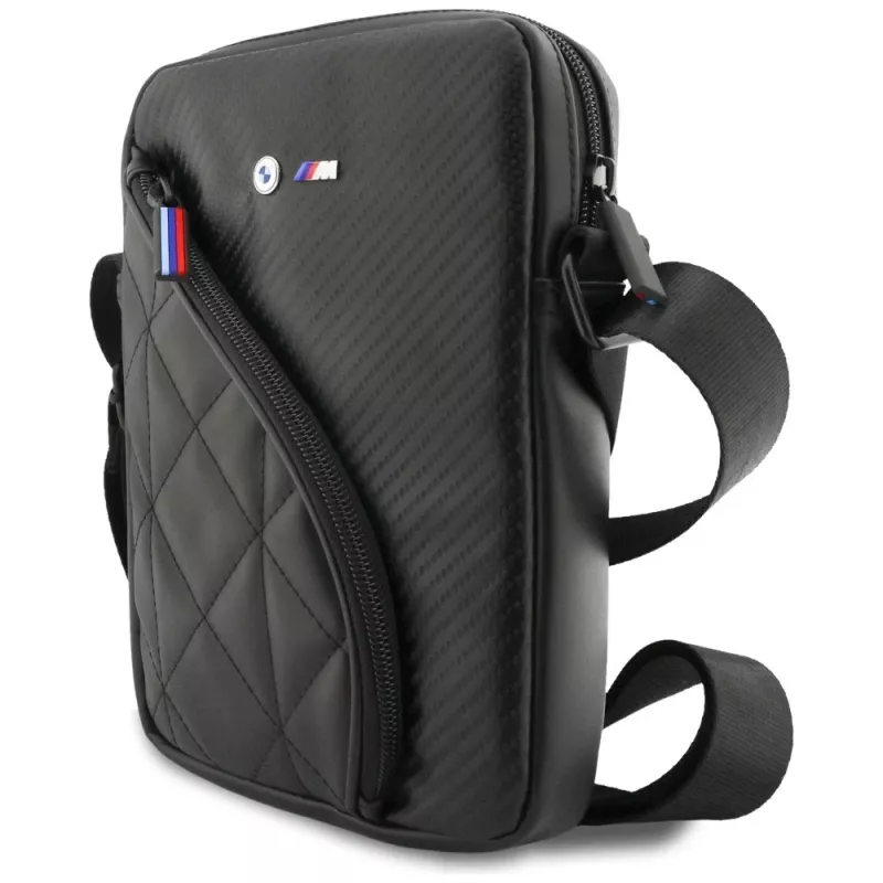 BMW Carbon Pockets & Metal Logo 8 čierne puzdro na smartfón