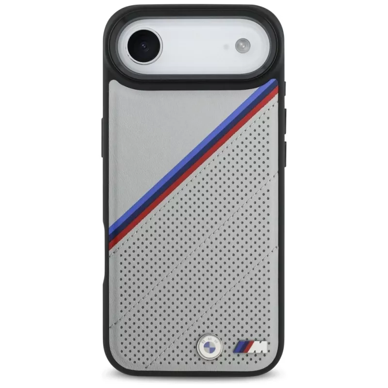 BMW M Tricolor Metal Logo puzdro MagSafe pre Apple iPhone Air, sivé