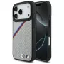 BMW M Tricolor Metal Logo MagSafe puzdro pre iPhone 17 Pro sivá