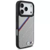 BMW M Tricolor Metal Logo MagSafe puzdro pre iPhone 17 Pro sivá