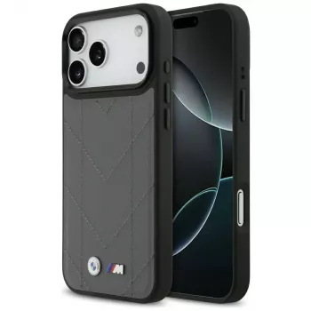 BMW M Quilted Logo MagSafe puzdro pre iPhone 17 Pro Max antracitová