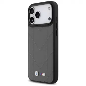 BMW M Quilted Logo MagSafe puzdro pre iPhone 17 Pro Max antracitová