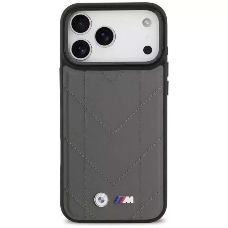 BMW M Quilted Logo MagSafe puzdro pre iPhone 17 Pro Max antracitová
