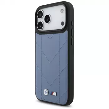 BMW M Quilted Logo MagSafe puzdro pre iPhone 17 Pro Max modrá
