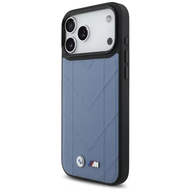 BMW M Quilted Logo MagSafe puzdro pre iPhone 17 Pro Max modrá