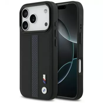 BMW M Perforated Stripe Logo MagSafe puzdro pre iPhone 17 Pro modrá