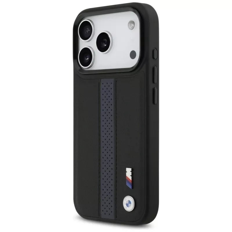 BMW M Perforated Stripe Logo MagSafe puzdro pre iPhone 17 Pro modrá