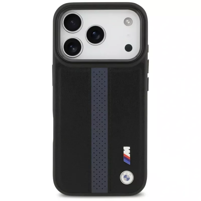 BMW M Perforated Stripe Logo MagSafe puzdro pre iPhone 17 Pro modrá