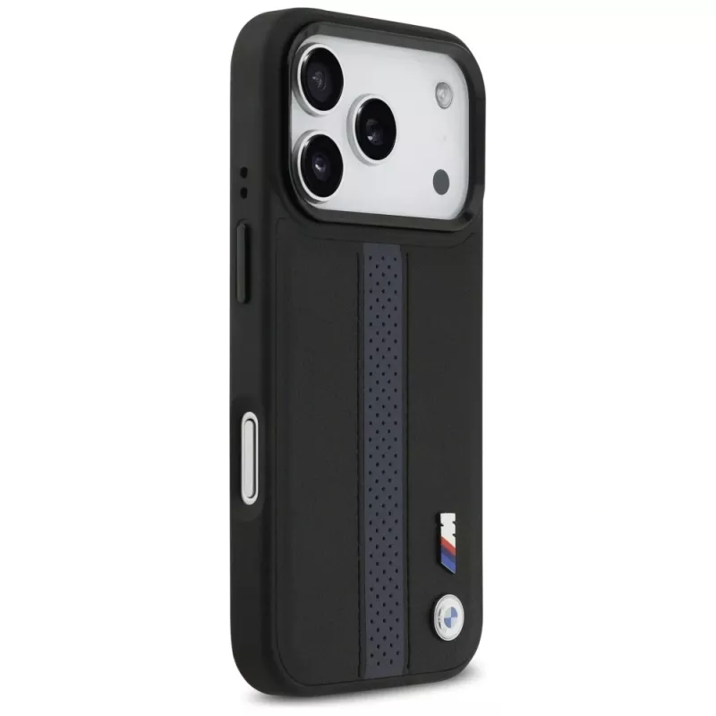 BMW M Perforated Stripe Logo MagSafe puzdro pre iPhone 17 Pro modrá