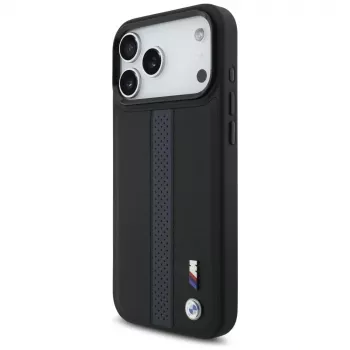 BMW M Perforated Stripe Logo MagSafe puzdro pre iPhone 17 Pro Max modrá