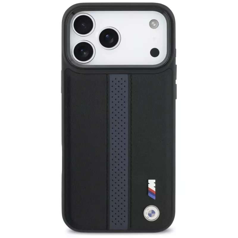 BMW M Perforated Stripe Logo MagSafe puzdro pre iPhone 17 Pro Max modrá
