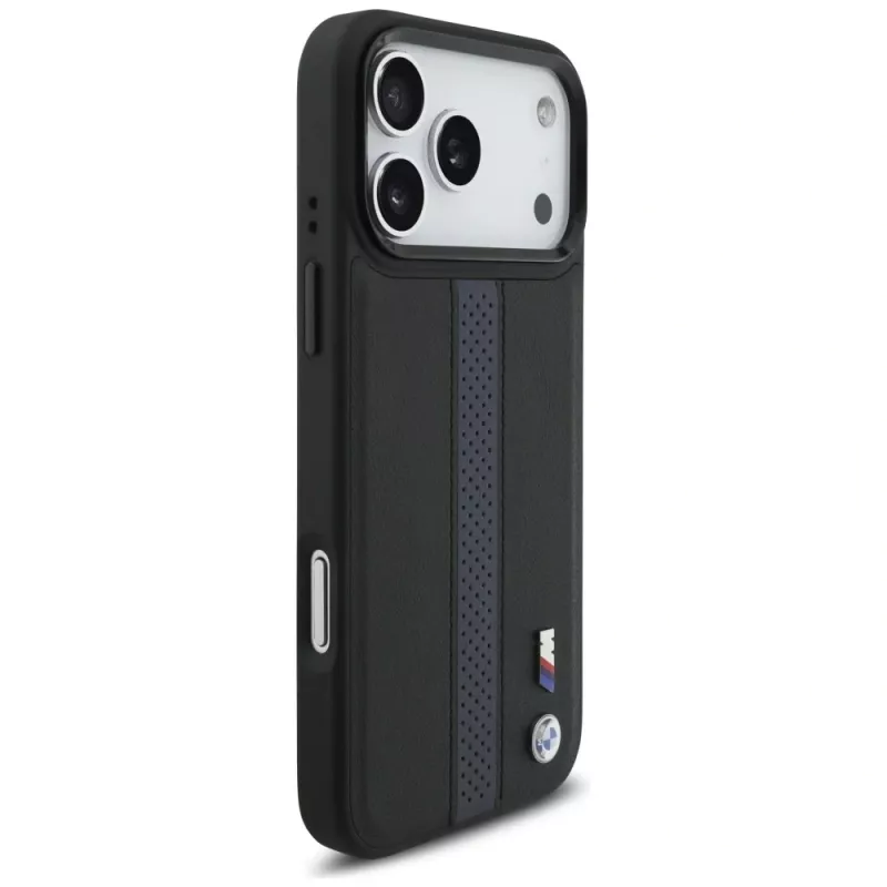 BMW M Perforated Stripe Logo MagSafe puzdro pre iPhone 17 Pro Max modrá