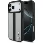 BMW M Perforated Stripe Logo MagSafe puzdro pre iPhone 17 Pro Max sivá