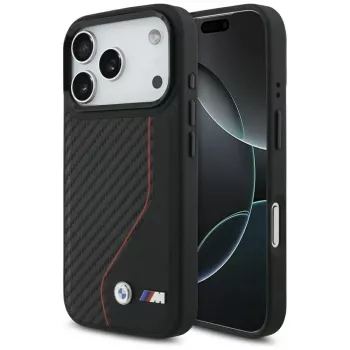 BMW M Carbon Line & Logo MagSafe puzdro pre Apple iPhone 17 Pro červená