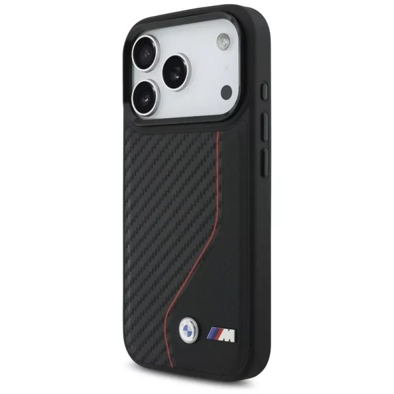 BMW M Carbon Line & Logo MagSafe puzdro pre Apple iPhone 17 Pro červená