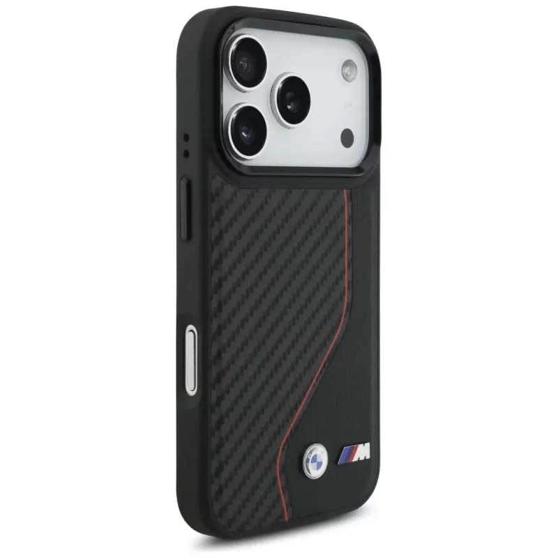 BMW M Carbon Line & Logo MagSafe puzdro pre Apple iPhone 17 Pro červená