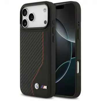 BMW M Carbon Line & Logo MagSafe puzdro pre iPhone 17 Pro Max červená