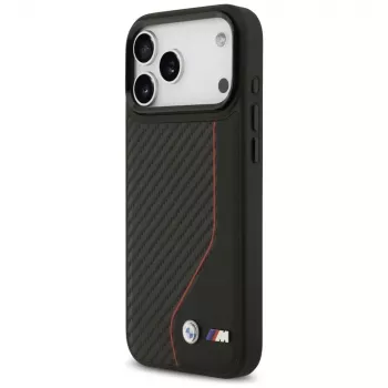 BMW M Carbon Line & Logo MagSafe puzdro pre iPhone 17 Pro Max červená