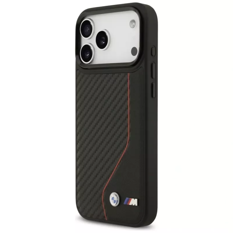 BMW M Carbon Line & Logo MagSafe puzdro pre iPhone 17 Pro Max červená