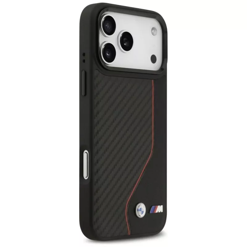 BMW M Carbon Line & Logo MagSafe puzdro pre iPhone 17 Pro Max červená