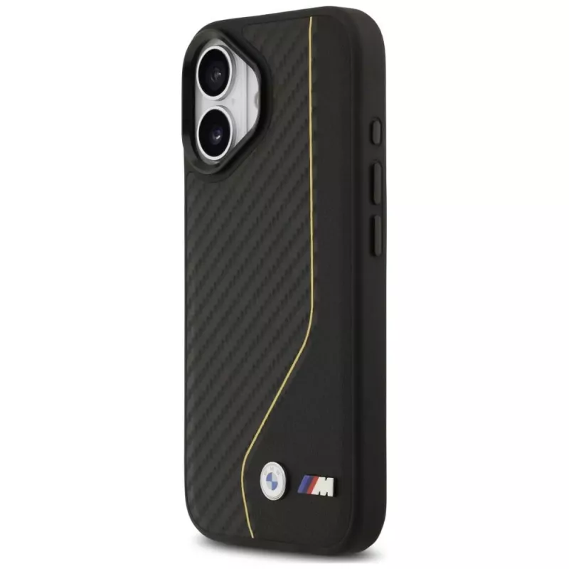 BMW M Carbon Line & Logo MagSafe puzdro pre iPhone 17 žltá